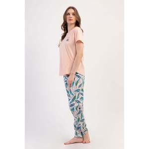KADIN P.SUPREM XXL O YAKA KISA KOL ETEGI OVAL PIJAMA TAKIM - ROSE SOYEUX - ROSE SOYEUX - Product Image 2