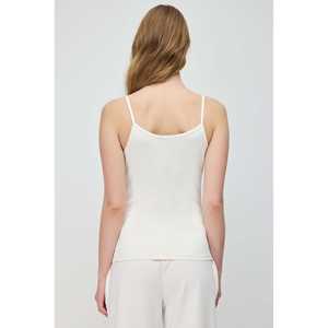 Casual Slim <b>White</b> Tank <b>Top</b> with Front Logo Position - Product Image 6
