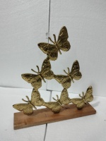 2025 décoration de la maison créative nouveauté métal bois papillons noël objets décoratifs pour bureau mur Table Top affichage