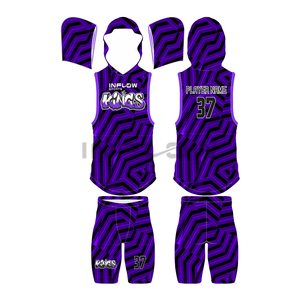 Maillot à capuche de compression pour adultes et jeunes, 7v7 et 7on7, football américain et soccer, uniformes sublimés sans manches - Product Image 6