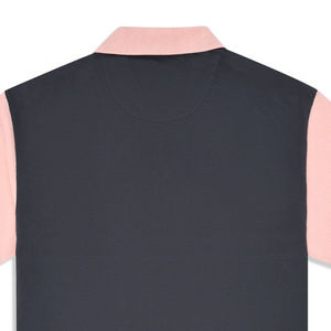 เสื้อโปโลลำลองสำหรับผู้ชาย, 100% มีซิปดีไซน์แบบทึบเนื้อสีเนื้อถ่านเป็นมิตรกับสิ่งแวดล้อม - Product Image 5