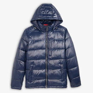 Chaqueta acolchada de diseño personalizado, chaqueta acolchada unisex ligera con capucha, chaqueta impermeable para exteriores - Product Image 1