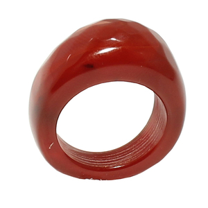 Natural Agate Gemstone Pendant <b>Ring</b> Trendy Geometric Eye Pattern Religious Style 6mm Width for Children Mainly Made Jade Inlaid - Product Image 3