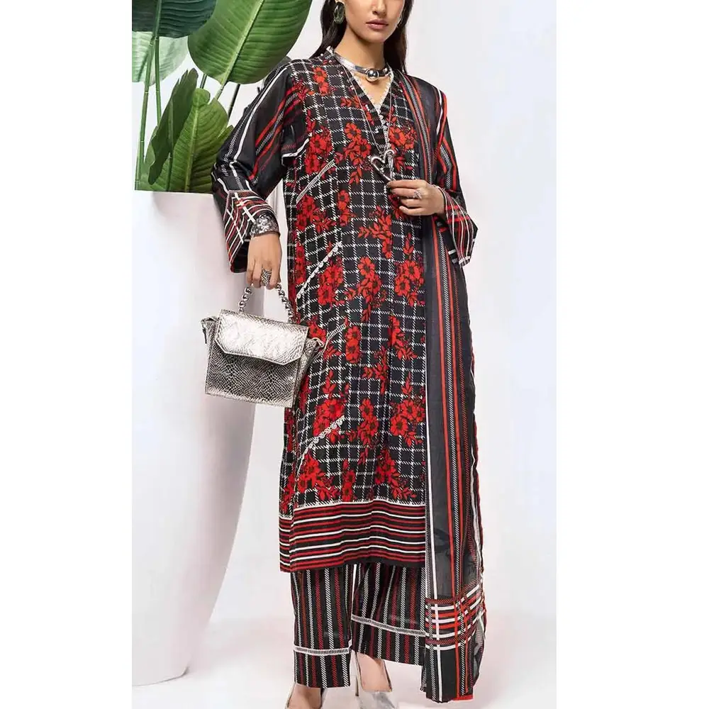 New Traditional Style Hot Sale Summer Pakistani formal and Casual Dress For Women / New summer lawn Cotton Dress