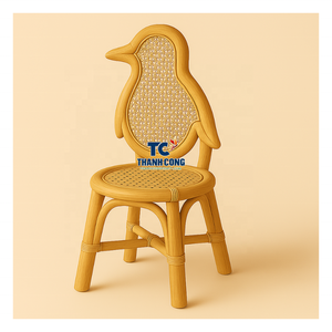 Chaise moderne en osier combinée avec une chaise durable en rotin pour enfants pour la décoration naturelle de la chambre des enfants - Product Image 1