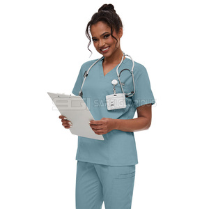 Hospital Medical Men <b>Doctor</b> Scrub Suits for Summer Men Wear Hospital Scrubs Nursing Surgical Uniforms <b>Sets</b> for Men - Product Image 6