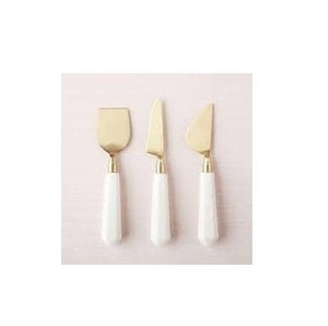 Meilleure vente, couteaux à fromage en laiton, ensemble de serveur à pizza pour gâteau, poignée en résine, ensemble de couteaux à beurre et fourchette pour la maison, design populaire - Product Image 2