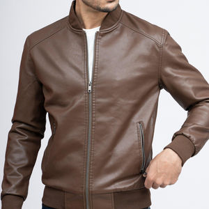 Chaqueta de Cuero PU Personalizable de Fabricante Directo, Cuello Alto, Manga Larga, Estilo Urbano de Invierno, Ropa para la Nieve, Alta Calidad ODM, Azul - Product Image 1