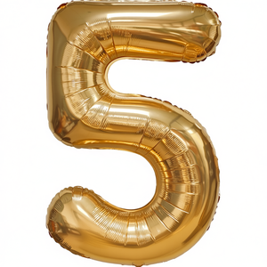 ลูกโป่งปาร์ตี้เลิฟ หมายเลข 5 สีทองแชมเปญ 1 เมตร 12 ชิ้น/ถุง - Product Image 2