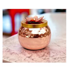 Pot en métal artisanal de qualité supérieure pour fruits secs avec récipient durable et durable Parfait pour le garde-manger de la cuisine et le bureau d'Inde - Product Image 1