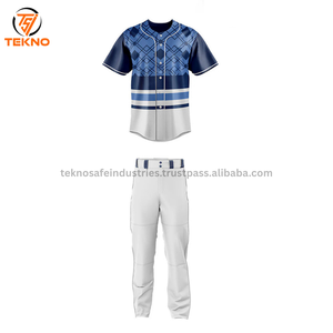 Uniforme de béisbol transpirable de alta calidad para adultos al por mayor uniformes de béisbol para hombres de color sólido impresos por sublimación de Hip Hop - Product Image 3