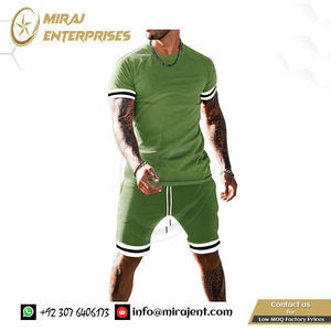 Survêtement streetwear tendance décontracté pour homme T-Shirt à manches courtes surdimensionné d'été avec short de plage quantité minimale de commande bas - Product Image 5