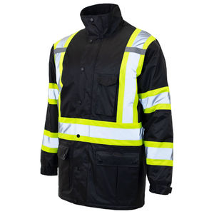 Chaqueta de trabajo de seguridad reflectante de alta visibilidad Chaqueta de seguridad de invierno Logotipo personalizado Impresión de alta visibilidad Ropa de trabajo de invierno Chaquetas de seguridad - Product Image 3