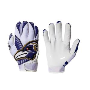 Gants de football américain sur mesure de haute qualité, respirants, à doigts complets, avec sangle de poignet réglable, légers, avec fermeture éclair, gants de sport - Product Image 4