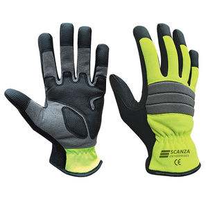 ถุงมือหนังคอตตอนทนทานสำหรับถุงมือช่างยนต์ถุงมือนิรภัยตัดได้ป้องกันการกระแทกหลายสีสำหรับการก่อสร้าง - Product Image 1