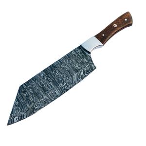 Cuchillo de Cocina Profesional Hecho a Mano de Alta Calidad, Cuchillo de Acero de Damasco, Cuchillo Serbio de Hoja Fija - Product Image 1