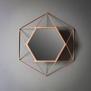 Miroir mural élégant à cadre géométrique en métal avec design artistique unique pour la décoration moderne de la maison et de la salle de bain - Product Image 5