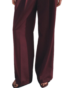 กางเกงสีแดงเข้มของผู้หญิงคุณภาพสูงสำหรับสวมใส่ในสำนักงานและธุรกิจลำลอง - Product Image 4