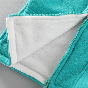 Mädchen Fleece-gefütterte Weste für Frühling, Herbst & Winter Kinder-Oberbekleidung mit individuellem Logo Kindergarten-Uniform - Product Image 2