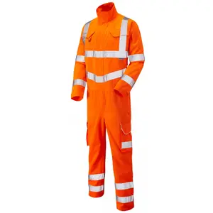 Uniformes fonctionnants orange de combinaisons de Nomex de travail de sécurité d'anti flamme