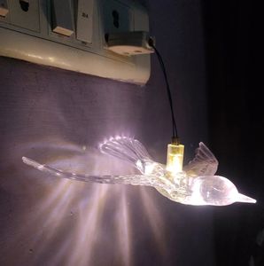 Lot de 2 guirlandes d'oiseaux acryliques à suspendre pour décoration de mariage Tentures d'oiseaux décoratives en cristal électrique pour décor d'accessoires d'événement - Product Image 4