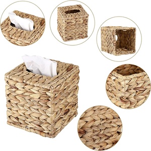 Caja de almacenamiento de pañuelos de jacinto de agua, forma cuadrada, Ideal para el hogar, Hotel, granja, oficina, decoración de mesa, precio más bajo - Product Image 1