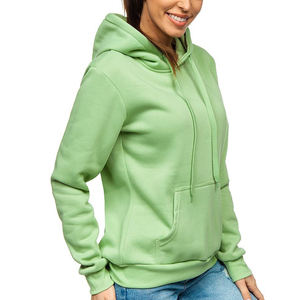 Moda mujer sudaderas con cremallera chaqueta sudadera con capucha con bolsillo canguro ropa deportiva - Product Image 3