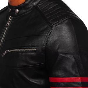 2022 venta al por mayor Otoño Invierno Chaqueta Biker PU Original chaqueta de cuero Vintage suelta ajuste prendas de vestir exteriores negro motocicleta Unisex frente - Product Image 5