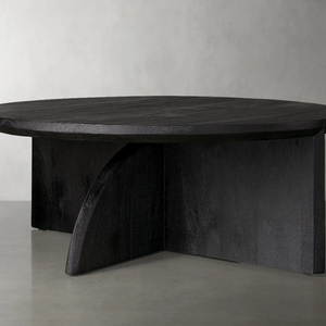 Mesa de centro moderna de alta gama, Material de madera maciza, acabado de Color negro para muebles de hogar - Product Image 5