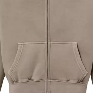 Sudadera con Capucha de Forro Polar Ecológico para Hombre, Personalizada al por Mayor, Mezcla de Algodón/Poliéster de Gran Peso, con Doble Cremallera, Estilo Urbano Digital - Product Image 5