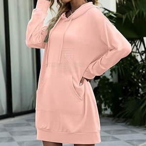 Sweat-shirts pour femmes, fabrication en usine, prix de gros, logo personnalisé, respirant, anti-boulochage, plus longs - Product Image 3