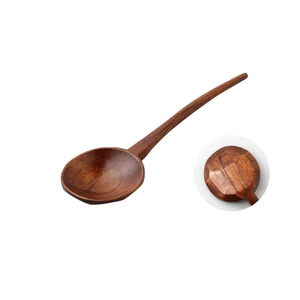 Cuchara de sopa de madera con mango largo, artículos de vajilla de Diseño Popular, cuchara de cucharón de sopa de madera a un costo asequible - Product Image 5