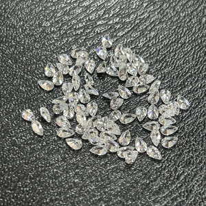 Diamants synthétiques HPHT CVD de haute qualité VS1 en gros, cultivés en laboratoire, 0,20 point/ct, taille poire, diamants en vrac pour bijoux fantaisie - Product Image 1