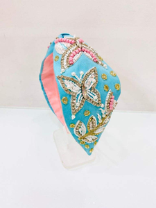 Diademas con Cuentas, Accesorios para el Cabello con Cuentas Bordadas a Mano con Diseño Floral, al por Mayor - Product Image 5
