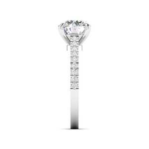 Anillo de diamante de moissanita de corte brillante de Plata de Ley 925 de la mejor calidad, regalo de compromiso de aniversario de fiesta de boda moderno especial - Product Image 3