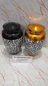 American Style High Quality Factory Direct Metal Cremation Urn Brassworld India <b>Funeral</b> <b>Supplies</b> - Product Image 2