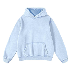 เสื้อฮู้ดฮิปฮอปผ้าฝ้าย100% โอเวอร์ไซส์สำหรับผู้ชายผ้าคอตตอนขนาดใหญ่ดีไซน์ทันสมัยปรับแต่งด้านหน้าได้หลายสี - Product Image 4