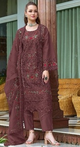 Organza de diseño bordado Salwar Kameez colección para colección de bodas - Product Image 6