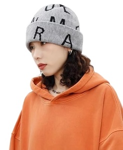 หมวกบีนนี่ผ้าถักแจ็คการ์ดถักด้วยมือใส่ได้ทั้งชายและหญิงสำหรับฤดูหนาวหมวกบีนนี่ผ้าแจ็คการ์ดกันน้ำปรับแต่งได้สีทึบ - Product Image 1