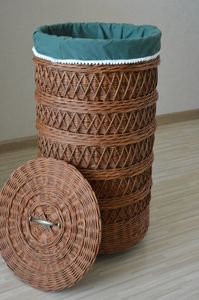 High Quality Eco-Friendly Multifunctional <b>Rattan</b> <b>Storage</b> Basket Natural Wicker Hamper Clothing Organizing Handmade Vietnam Son - Product Image 2