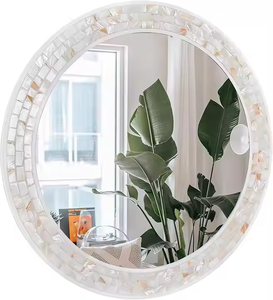 <b>Wall</b> <b>Mirror</b> Handcrafted Mother of Pearl Design <b>for</b> <b>Bathroom</b> Bedroom <b>for</b> Washbasin Decoration by crescent crafts - Product Image 3