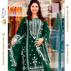<b>Presenting</b> Good Quality With Pure Organza Pakistani Suit Collection in Wholesale Rate by Royal Export Surat - Product Image 1
