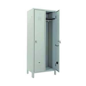 Armadio Spogliatoio a 2 Posti in Kit con Serratura, Dimensioni 68x34x179h cm - Product Image 1