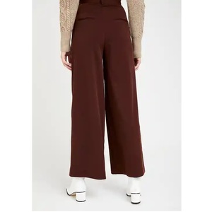 กางเกงเอวสูงผ้าคอตตอนผสมสำหรับผู้หญิง, กางเกงทางการผลิตจากเวียดนามและเวียดนาม - Product Image 5