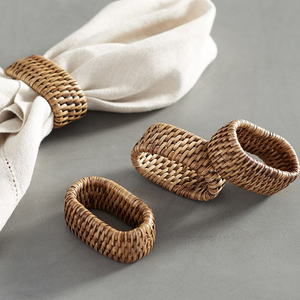 Porte-serviette en rotin pour table anneaux de serviette de luxe nouveau design pour décorations de restaurant de mariage - Product Image 6