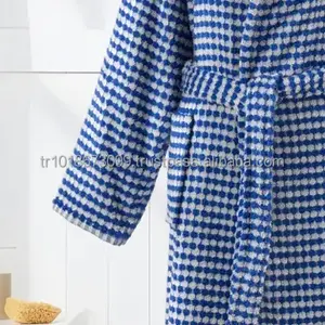 Albornoz Unisex de Lujo con Pompones, Tejido a Mano, de Algodón Turco, para Resort, Uso Todo el Año, Ropa de Dormir y de Estar por Casa, Verano, Suministrado por ODM, Turquía - Product Image 5