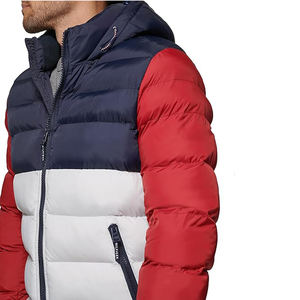 Chaqueta acolchada de lana de invierno para hombre, capucha, estilo callejero, cremallera frontal, servicio OEM disponible, carcasa de nailon, técnicas lavadas, no tejidas - Product Image 4