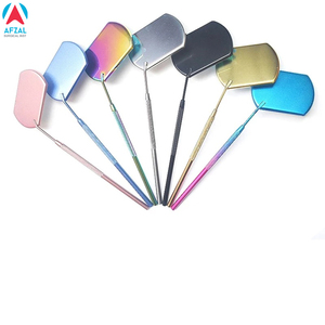 Herramientas de injerto de forma cuadrada, extensión de pestañas iluminada, espejo de pestañas, espejo de escritorio de acero inoxidable de mano - Product Image 2