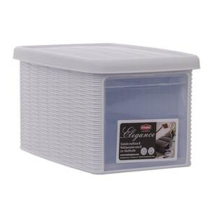 Contenedor de Almacenamiento de Plástico Stefanplast ELEGANCE Blanco 30020 de 5.5 Litros con Diseño Lujoso - Product Image 1