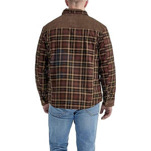 Chemise-veste à manches longues pour homme, doublée en sherpa, chaude, en flanelle à carreaux, en polaire, manteau d'hiver décontracté, boutonné, lourd, pour le froid - Product Image 4